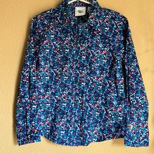 Little girls size 4/5 Cruel Girl country western blue gem button up shirt.